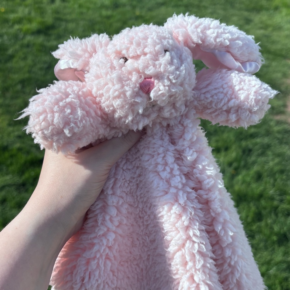 Stephan Baby Pink Bunny Lovey/Security Blanket